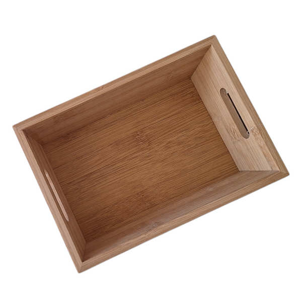 TACA BAMBUSOWA SKRZYNKA PROSTOKĄTNA ORGANIZER Z DREWNA PUDEŁKO 23x16x7,5 cm