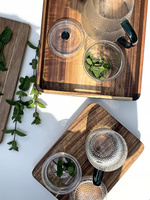 Żaroodporny szklany ZESTAW JACK zaparzacz + 2 szklanki ZIELONY