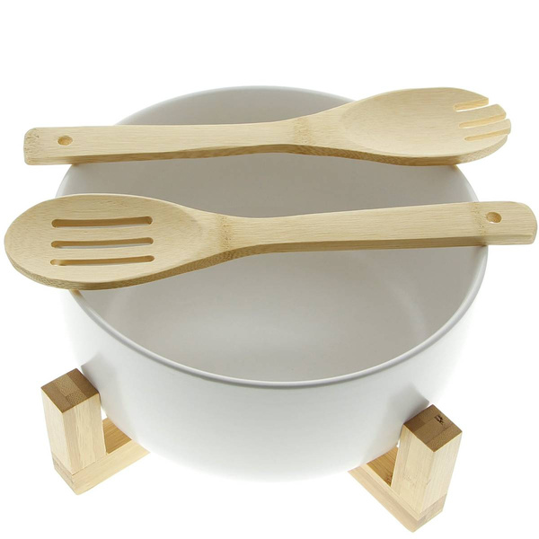 MISKA PÓŁMISEK PORCELANOWA SALATERKA BAMBUS