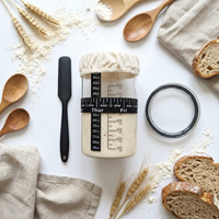 ZESTAW STARTOWY DUŻY POJEMNIK SZKLANY 800 ML DO ZAKWASU Z TERMOMETREM