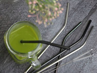 SŁOMKI METALOWE WIELORAZOWE RURKI EKO + CZYŚCIK