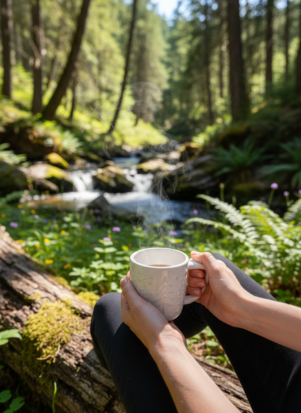 KUBEK 300 ML ZIMOWY ŚWIĄTECZNY DECO, BEŻ DO GORĄCYCH NAPOJÓW ZMYWARKA