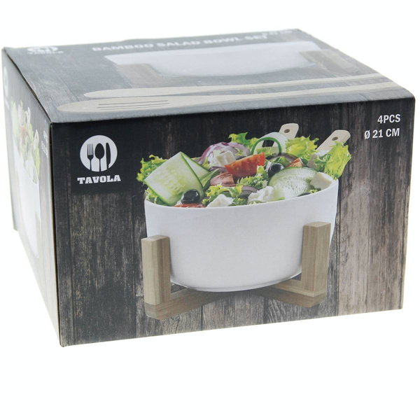 MISKA PÓŁMISEK PORCELANOWA SALATERKA BAMBUS