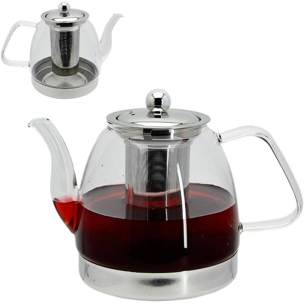 ZAPARZACZ CZAJNIK DZBANEK SZKLNAY INDUKCJA 1,2L DO KAWY HERBATY ZIÓŁ