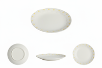 TALERZ ŚNIADANIOWY DESEROWY CERAMICZNY 21 CM ELEGANCKI DESIGN DAISY LINE