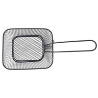 KOSZYCZEK DO SERWOWANIA FRYTEK PRZEKĄSEK MINI STALOWY KOSZYCZEK CZARNY