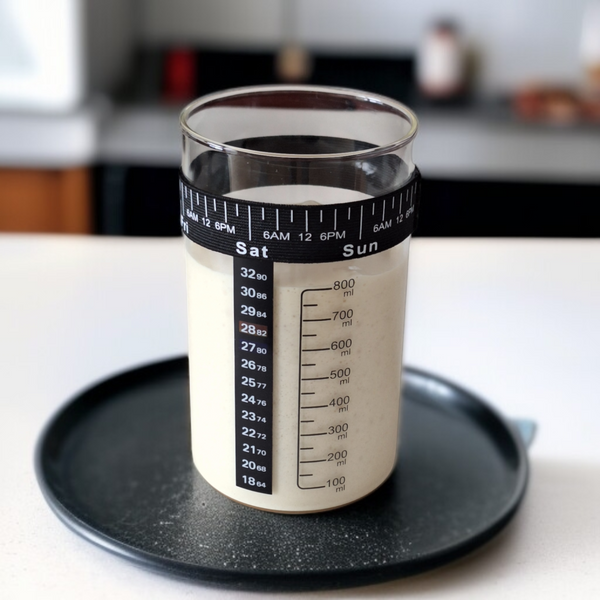 POJEMNIK DO ZAKWASU ROBIENIA NA CHLEB SŁOIK FERMENTACYJNY 800ml ZESTAW