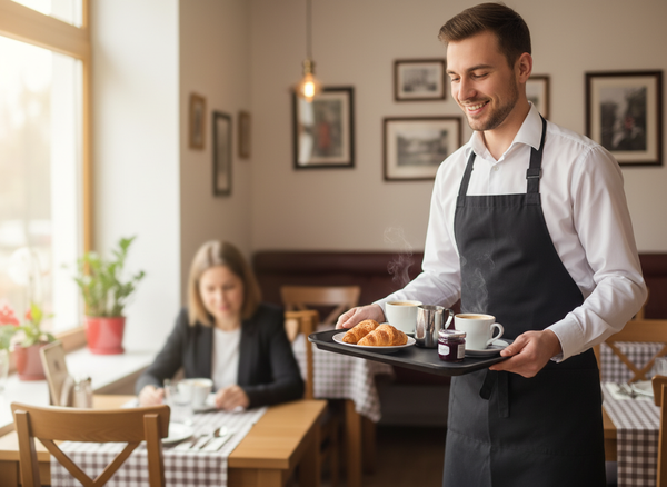 TACA KELNERSKA KUCHENNA CZARNA PROSTOKĄTNA ANTYPOŚLIZGOWA 41.5×30.5×2 cm