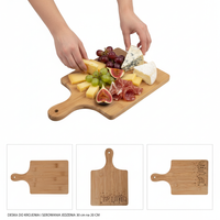 DESKA DO KROJENIA JEDZENIA I SERWOWANIA DAŃ BAMBUS NATURALNY 30×20×1,5 CM