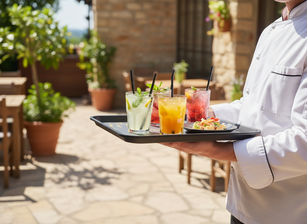 TACA KELNERSKA KUCHENNA CZARNA ANTYPOŚLIZGOWA Z TWORZYWA 41,5×30,5×2 CM