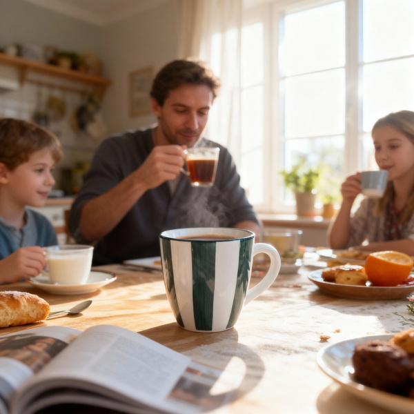 KUBEK 350ML DO ŚWIĄTECZNY CERAMIKA ZIELONO-BIAŁY, ZMYWARKA