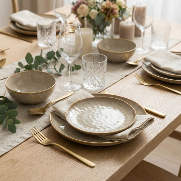 SERWIS OBIADOWY KOMPLET TALERZY 18EL. ZASTAWA OBIADOWA ZESTAW NA 6 OSÓB