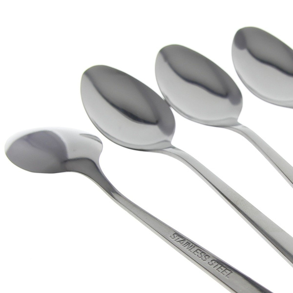 ŁYŻECZKI CZARNE ZESTAW DO KAWY ŁATTE DŁUGIE 6 szt