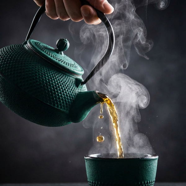 CZAJNIK ŻELIWNY 1,5L ZAPARZACZ DO HERBATY 4 CZARKI ZESTAW 5 ele NA PREZENT