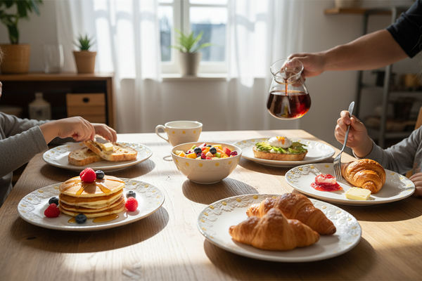 TALERZ ŚNIADANIOWY DESEROWY CERAMICZNY 21 CM ELEGANCKI DESIGN DAISY LINE