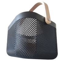 KOSZYK NA OWOCE WARZYWA PATERA CZARNYA KOSZ Z BAMBUSOWĄ RĄCZKĄ 24x25cm