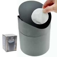 KOSZ ŁAZIENKOWY MINI ŚMIETNIK CZARNY STOŁOWY RESTAURACJA ŚMIETNICZEK