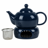 DZBANEK  APARZACZ CERAMICZNY DO HERBATY 1L Z PODWÓJNYM FILTREM I SITKIEM