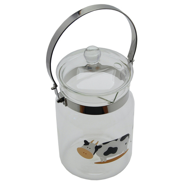 DZBANEK NA MLEKO MLECZNIK 1L SZKLANA KANKA KRÓWKA