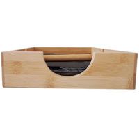 SERWETNIK POJEMNIK NA SERWETKI CHUSTECZNIK STOJAK PUDEŁKO BAMBUSOWE 18,5 cm