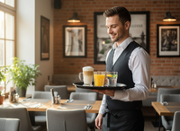 TACA KELNERSKA KUCHENNA ANTYPOSLIZGOWA CZARNA OKRĄGŁA 41 CM DO SERWOWANIA