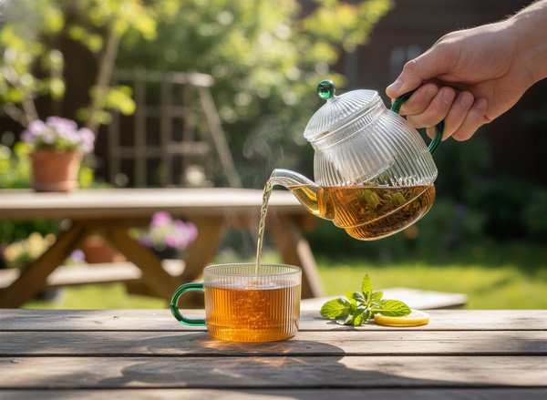 CZAJNIK DZBANEK Z ZAPARZACZEM 0,5L Z FILIŻANA 250ml ZESTAW DO HERBATY SZKŁO