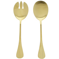 ŁYŻKI DO SAŁATEK SAŁATY ZESTAW 2 el.ZŁOTE