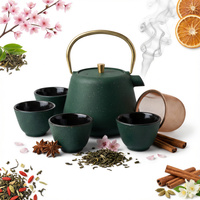 CZAJNIK IMBRYK ŻELIWNY 1L ZAPARZACZ SITKO STALOWE DO HERBATY +4 CZARKI