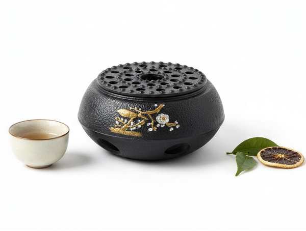 PODGRZEWACZ ŻELIWNY Ø 14,7 CM CZARNY DO UTRZYMANIA TEMPERATURY CZAJNIKA