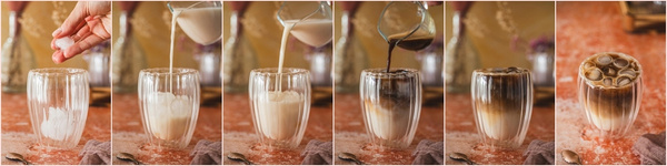 SZKLANKA termiczna wzór FLOWER 300 ml bez ucha 2 sztuki PODWÓJNE ŚCIANKI