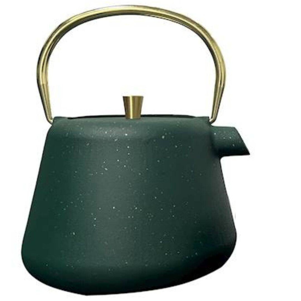 CZAJNIK IMBRYK ŻELIWNY 1L ZAPARZACZ SITKO STALOWE DO HERBATY +4 CZARKI