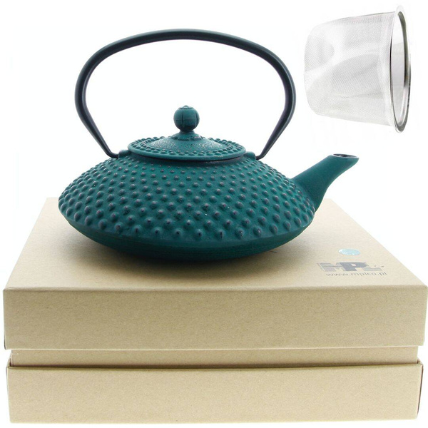 IMBRYK ZAPARZACZ ŻELIWNY Z SITKIEM DO ZIÓŁ HERBATY CZAJNIK 1.25 L ŻELIWO