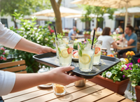 TACA KUCHENNA KELNERSKA CZARNA ANTYPOŚLIZGOWA DO SERWOWANIA 45,5×35,5×2 CM