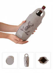 FILCOWA TORBA NA WINO PREZENT JASNY BEŻOWY 35×15×8,5 CM DO BUTELEK