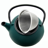 CZAJNIK 0.8L ŻELIWNY 2x CZARKI PODKŁADKA IMBRYK Z SITKIEM DO ZIÓŁ HERBATY