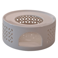 PODGRZEWACZ CERAMICZNY DO DZBNAKA CZAJNIKA NA ŚWIECZKĘ TEA LIGHT BIAŁY