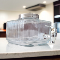 SŁÓJ Z KRANIKIEM DO LODÓWKI SŁOIK 3 L SZKLANY Z KRANEM NA WODĘ LEMONIADĘ