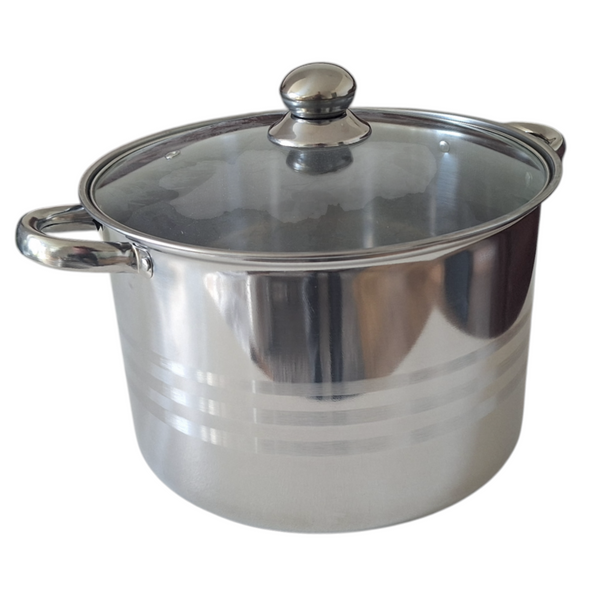 GARNEK STAL NIERDZEWNA 28 cm GAR 12,5L DO GASTRO Z POKRYWKA METALOWA