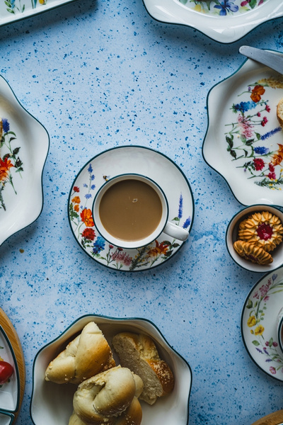 Filiżanka ze spodkiem PAN KWIATEK ceramiczna 250ml