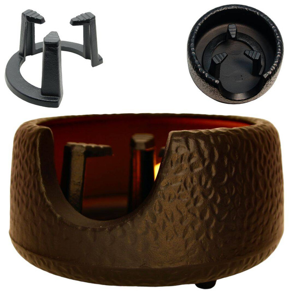 PODGRZEWACZ ŻELIWNY DUŻY POD CZAJNIK GARNEK ZAPARZACZ NA ŚWIECZKI TEALIGHT