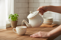 DZBANEK DO KAWY HERBATY CERAMICZNY 0.8L ELEGANCKI I FUNKCJONALNY DAISY LINE