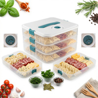 POJEMNIKI ORGANIZER PUDEŁKO POZIOMOWE DO PIEROGÓW WĘDLIN SERÓW ZESTAW 3W1