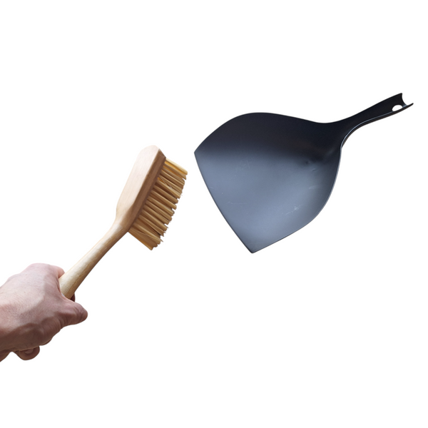 MIOTEŁKA SZUFELKA ZE ZMIOTKĄ EKO Z DREWNA DO SPRZĄTANIA KURZU ŚMIECI