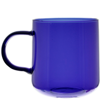 SZKLANKA SZKLANA KUBEK DO KAWY I HERBATY 310 ml. 8,7 cm GRANATOWA