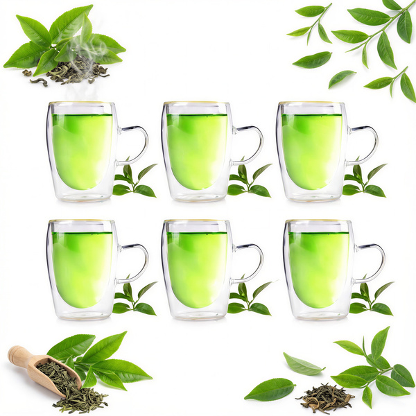 SZKLANKI TERMICZNE ZESTAW x6 DO KAWY HERBATY 300ml