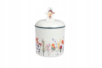 CERAMICZNY SŁOIK 750 ML DO PRZECHOWYWANIA PANI KWIATEK POKRYWKA