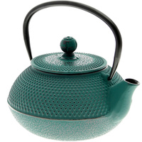 CZAJNIK 0.8L ŻELIWNY 2x CZARKI PODKŁADKA IMBRYK Z SITKIEM DO ZIÓŁ HERBATY