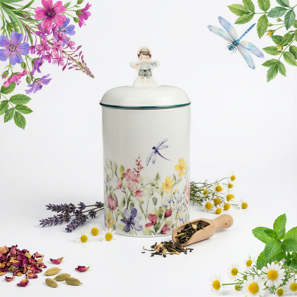 POJEMNIK CERAMICZNY SŁOIK DO PRZECHOWYWANIA PRZYSMAKÓW PANI KWIATEK 1,25