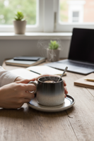 FILIŻANKA CERAMIKA 250 ML Z TALERZYKIEM LUNA LINE