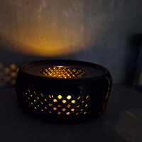 PODGRZEWACZ CERAMICZNY DO DZBNAKA CZAJNIKA NA ŚWIECZKĘ TEA LIGHT CZARNY